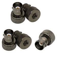 5x BNC female jack to SMA male plug RF coaxial adapter connector Vertex Kenwood