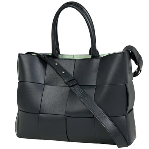 BOTTEGA VENETA Arco Tote Bag 2WAY Gray Leather 33x9x24in Used