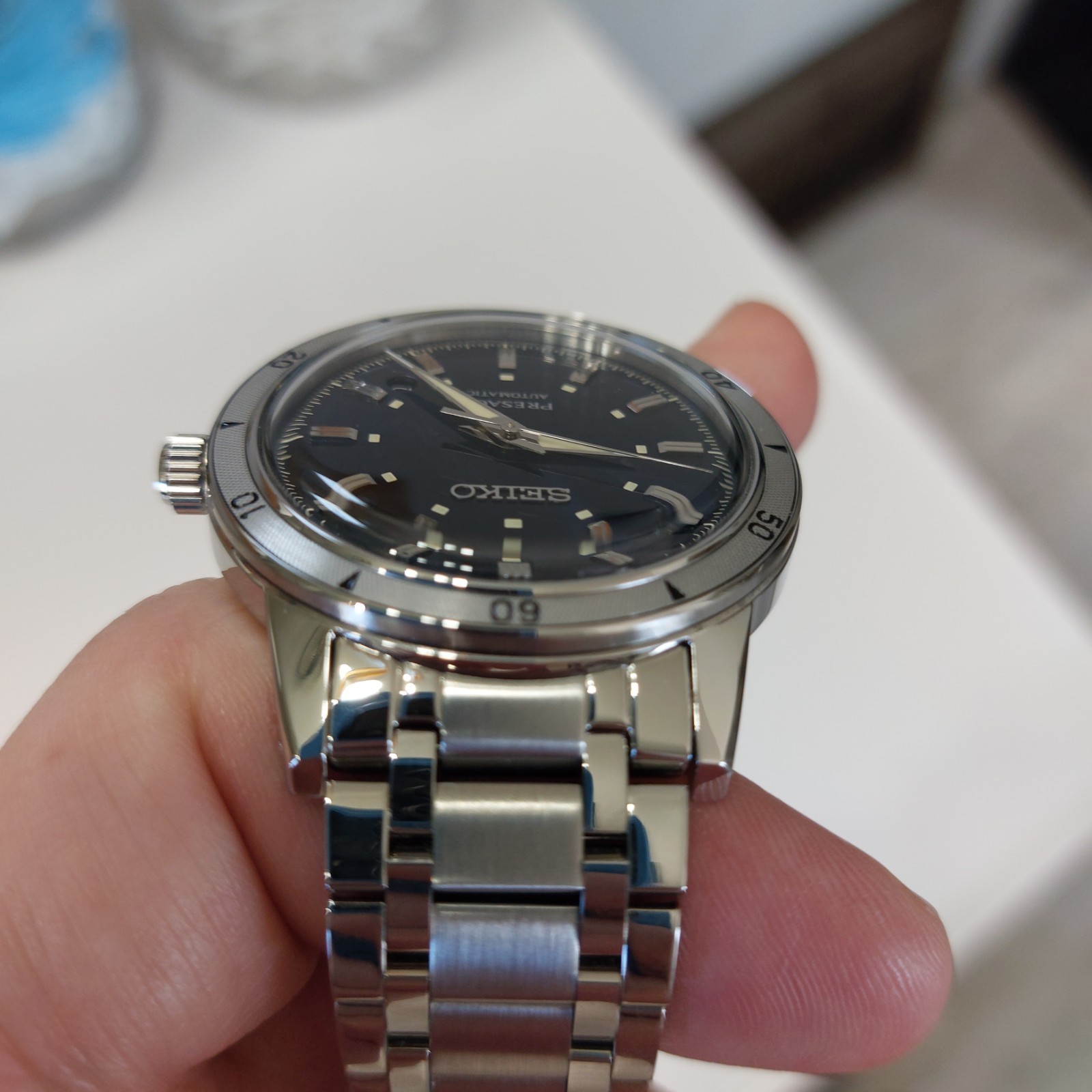 Seiko Presage SRPL07 Automatic Blue Sunburst Dial Stainless Steel Men's Watch image 5