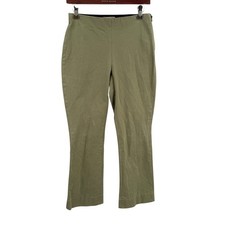 EVERLANE Side-Zip Stretch Cotton Pant Olive Green Cotton Blend Stretch Size 4