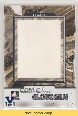 2009 ITG Between the Pipes Glove Save Black Vault Blue 1/1 Manny Legace READ 1j8