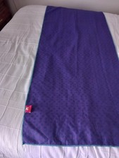non-slip yoga mat towel with a Purple edge and small grip dots Calmia