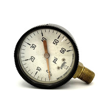 Vintage Winters 1953 60 Psi Pressure Gauge Brass Threaded Industrial Gauge