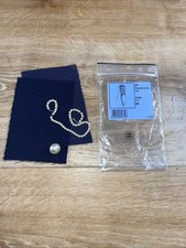 Authentic Chanel CC Logo Pearl Button W Fabric Swatch