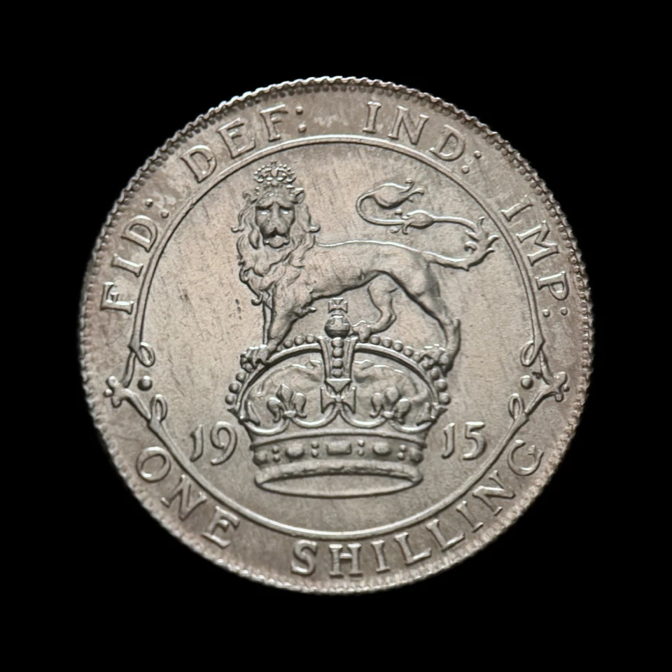 GREAT BRITAIN. 1915, Shilling, Silver - King George V, Lion Statant, Crown 1 - Image 3 of 3