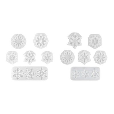 6Pcs Resin Casting Silicone Molds Christmas Day Keychain Pendant Jewelry Mould