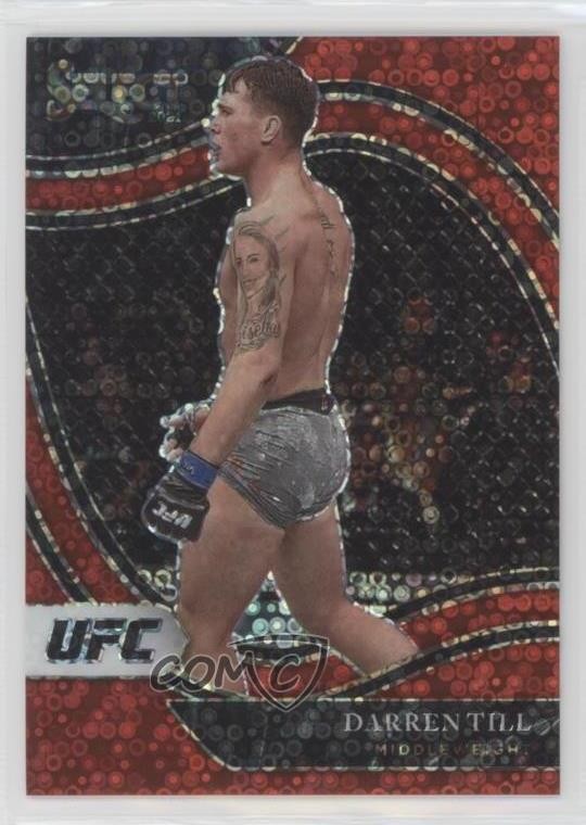 2021 Panini Select UFC Octagonside Red Disco Prizm 129/199 Darren Till #274 0o6v