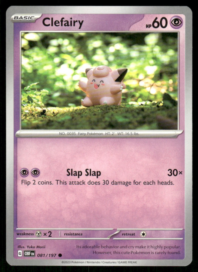 2023 Scarlet & Violet Series - Obsidian Flames Clefairy Common #81