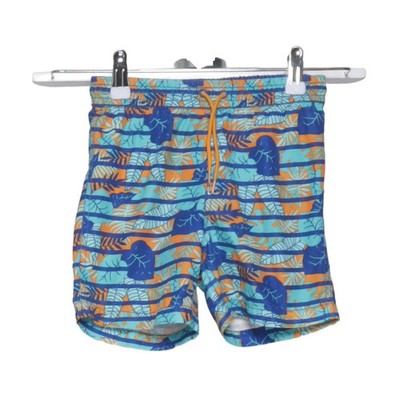 Polarn O. Pyret, Badeshorts, Größe: 98/104, Blau/Orange/Grün, Polyester #Mzm