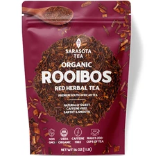 Organic Rooibos Loose Leaf Tea | 100% Pure South African Red Tea | Naturally Caf