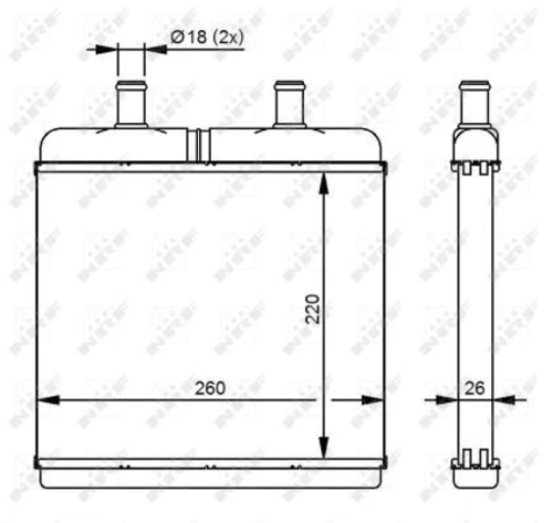 Für NRF 54214 HEAT EXCHANGER, INTERIOR HEATING