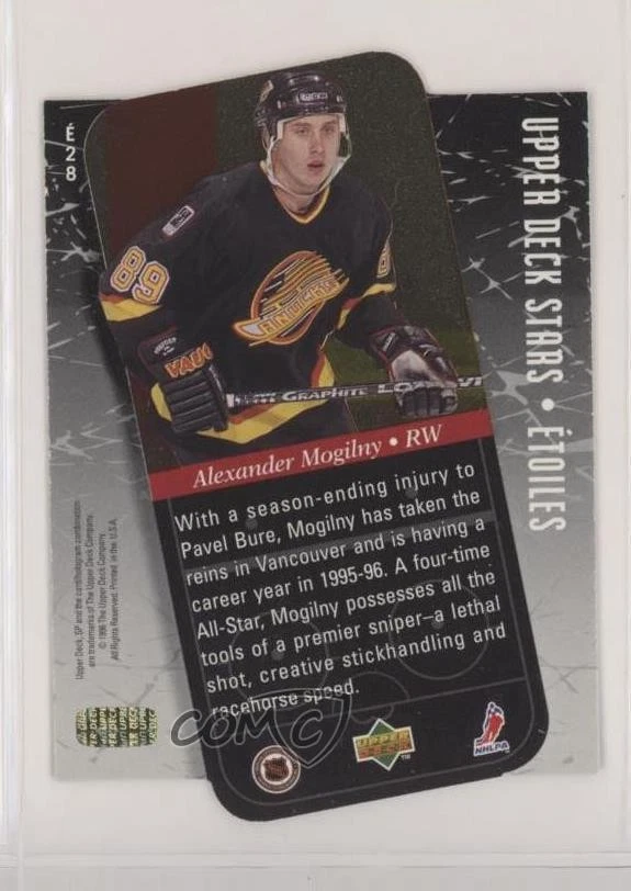 1995-96 SP Stars Gold Alexander Mogilny #E28 HOF - Image 2 of 2