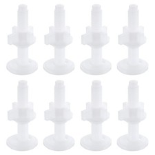 8Pcs Toilet Seat Hinges Screws White Universal Toilet Seat Hinge Bolt