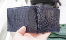 Dark Blue Real Genuine Crocodile Leather SKIN Men's Money Clip WALLET  S18