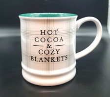 Hot Cocoa And Cozy Blankets 4 Plaid White Gre...