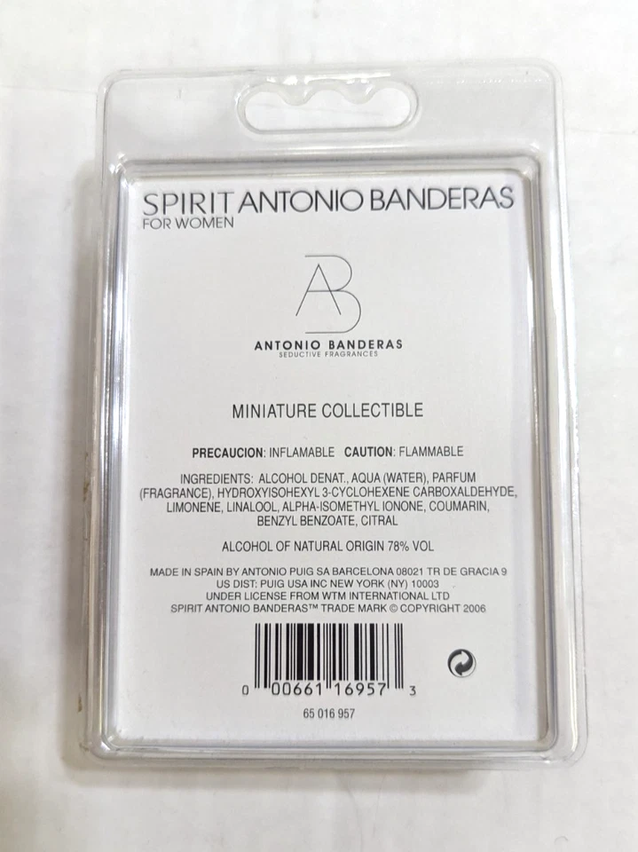 Antonio Banderas Spirit Women Eau de Toilette 7ml 0.2 floz Miniature Collectible - Image 4 of 4
