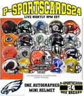 PHILADELPHIA EAGLES 2025 GOLD RUSH SIGNED NFL FOOTBALL MINI HELMET LIVE FRIDAY