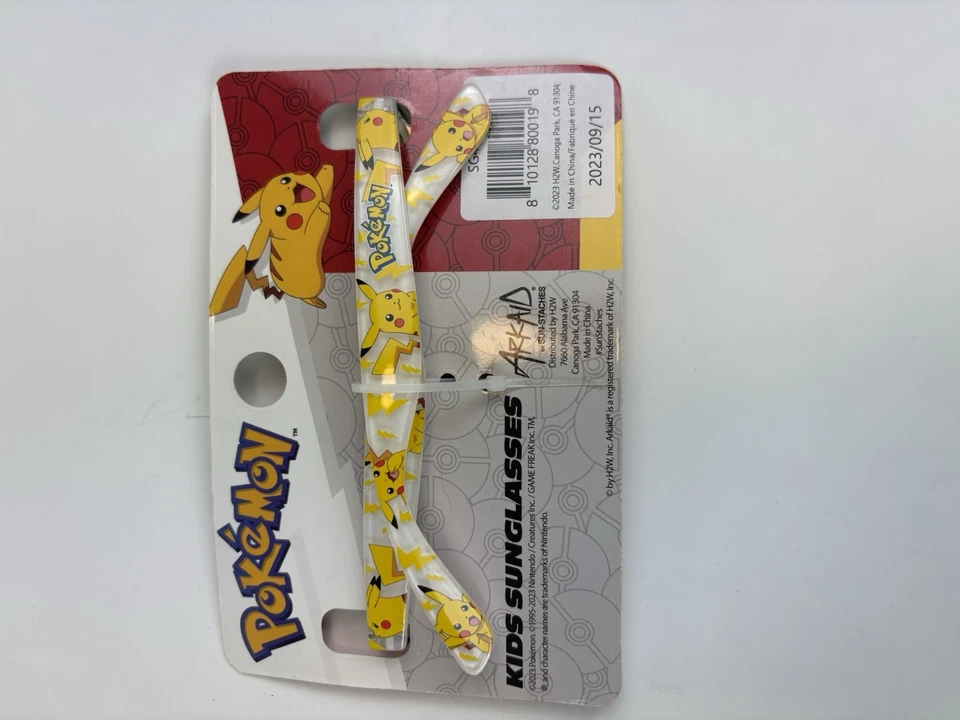 Pokemon Black Wayfarer Kids Sunglasses New! - Image 3 of 4