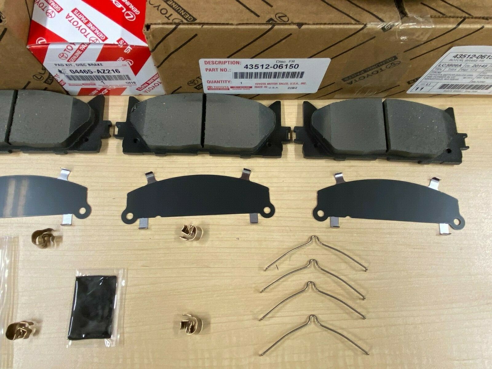 20072018 LEXUS ES350 GENUINE OEM NEW FRONT BRAKE ROTORS TCMC PADS