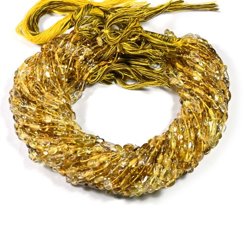 Songea Golden Sapphire Plain Oval Shape Healing Gemstone Craft Making Beads 13" - Picture 12 of 14