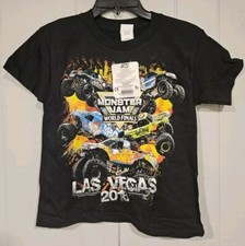 Monster Jam World Finals T Shirt Youth Small Black 2016 Las Vegas Collectible