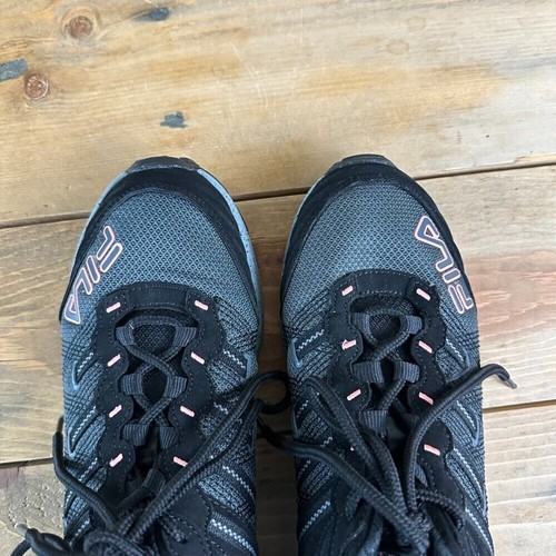 Chaussures de randonnée femme Fila noires Endurance EVO tout terrain portées une fois taille 8 - Photo 5/7