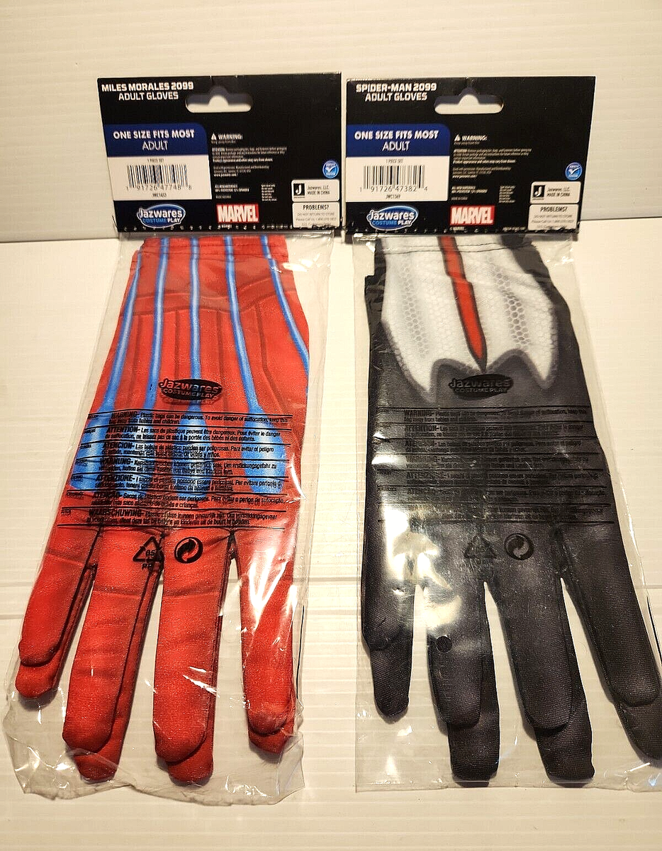 2 Pairs Marvel Spiderman Miles Morales 2099 Adult Red & Black