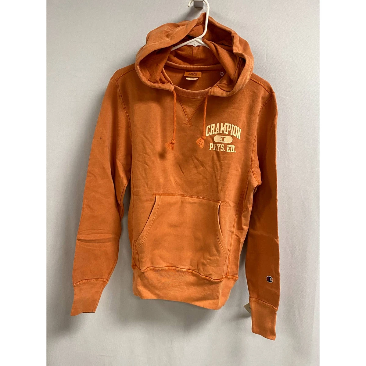 Men's champion orange sweatshirt new arrivals