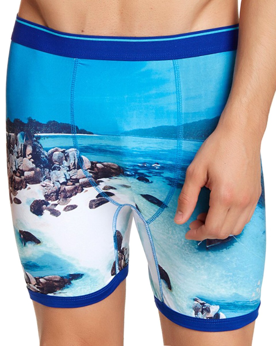 Balanced Tech Men's Active Performance Boxer Briefs - 5" Inseam, Moisture Wicking, Compression Fit (Various Prints)