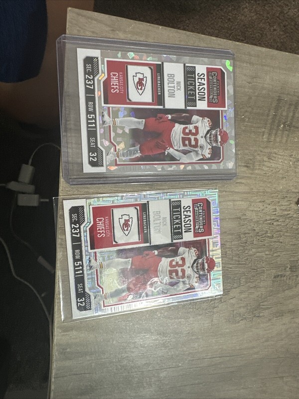 Nick Bolton Season Ticket Card Numbered 1/25 And Season Ticket Card