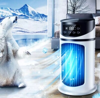 Portable Air Cooler Fan LED Mini AC Air Conditioner Personal