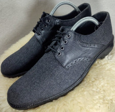 BEN SHERMAN MENS CASUAL DRESS SHOE FABRIC LEATHER SADDLE 9.5 D.GREY - GREAT COND