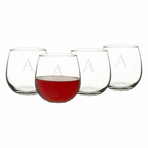Latitude Run Metz Personalized 17 Oz Stemless Wine Glass Set Of 4