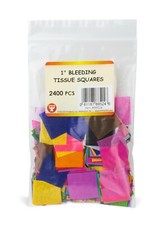 Hygloss Bleeding Tissue Paper Squares Arts & Crafts DIY Projects 1" 2400-Pcs