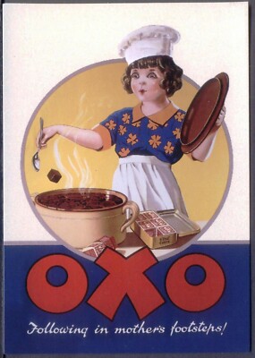 Moderne Postkarte: OXO - Auf den Spuren Mutters - Retro Werbung (Opie 01WY11
