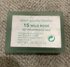 Clinique Sheer Powder Blusher 15 WILD ROSE Blush .09 Oz Travel Size New