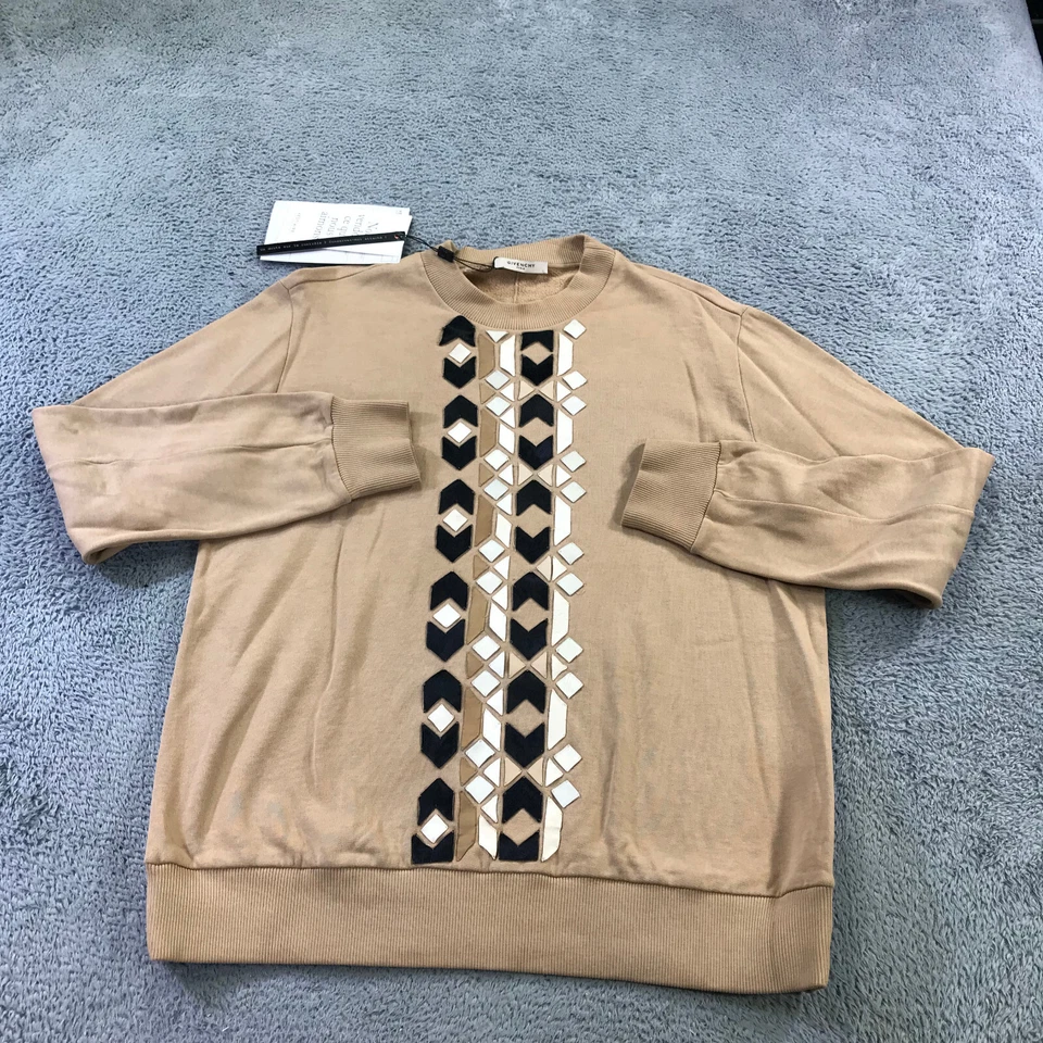 Givenchy Paris Sweater Mens Medium Pullover Beige Brown Italy Casual Adult - Image 2 of 4