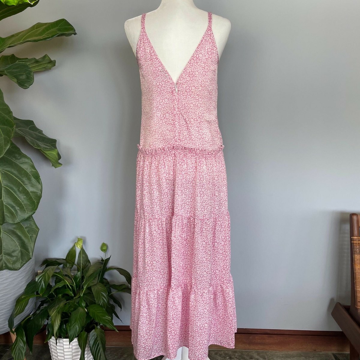 pink topshop dress Topshop Pink Polka Dot Slip Dress, 6  Haberdashery Resale Clothing Co