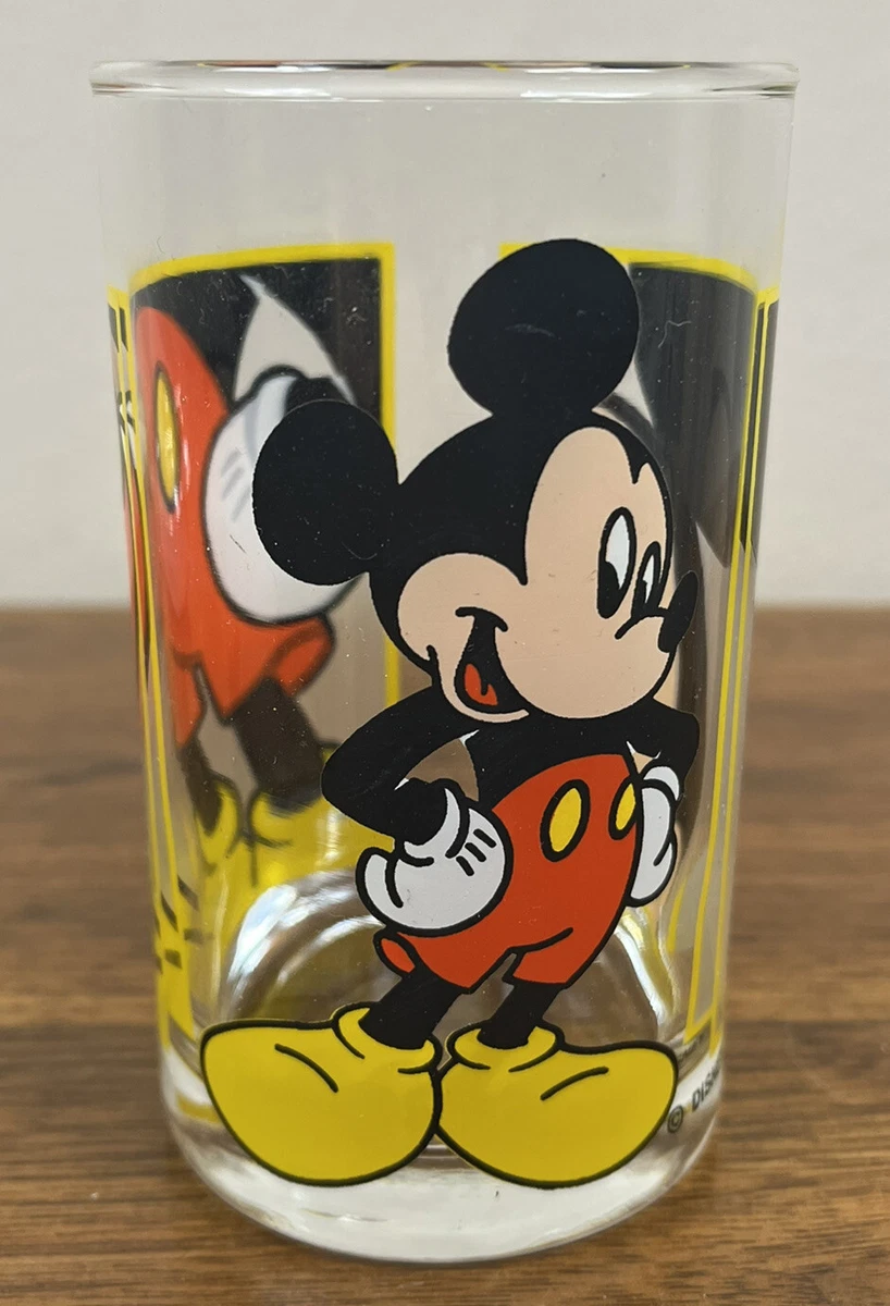 Vintage Mickey Mouse Juice Glasses DISNEY Collectible Walt Disney Land