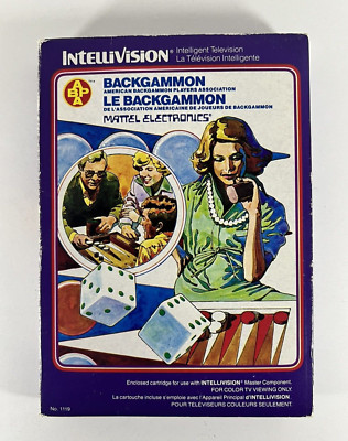 ABPA Backgammon for INTELLIVISION Complete RARE English/French Version Tested