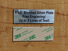 Custom Engraved 1x3 Brushed Silver Plaque Sign  Hunting Trophy Plate Urn Memory