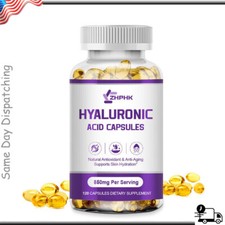 120 Hyaluronic Acid Capsules-Joint Health and Skin Hydration Wrinkles Anti-Aging