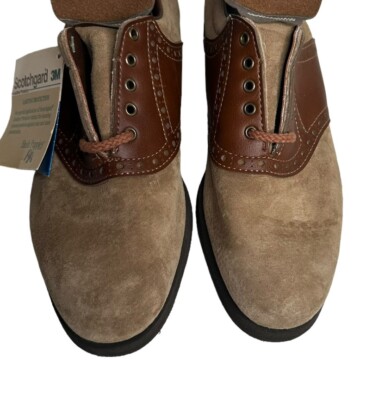 Vtg Hush Puppies Two Tone Brown Suede Leather Kiltie Golf  display picture 1