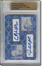 CLAYTON KERSHAW * JUSTIN UPTON * Autograph Rookie Auto Plate  1/1