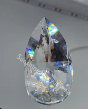 Swarovski Crystal Clear Full Cut Pear 8721 Prism; 5 Sizes: 28, 38, 50, 63, 76mm