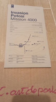 INVADER Carte d'invasion Potosi Mission 4000 map #27 2022 | eBay