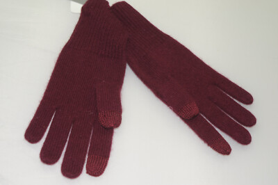 $39 NWOT Nordstrom Rack Women's 100% Cashmere Glove One Size Maroon