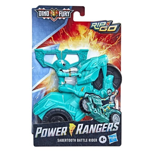 NEW HASBRO POWER RANGERS DINO FURY SABERTOOTH BATTLE RIDER GREEN RANGER F4214 - Picture 3 of 8