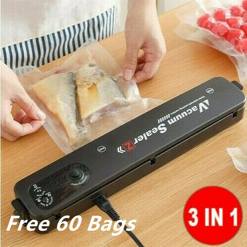 Vacuum Food Sealer Automatic Manual Vacum Sealer Dry Wet Pack Machine 60Bags