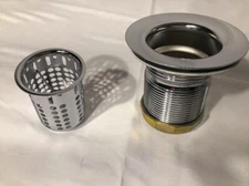 Junior Duo Stainless Steel Drain Assembly Deep Strainer Basket Bar / Prep Sink 